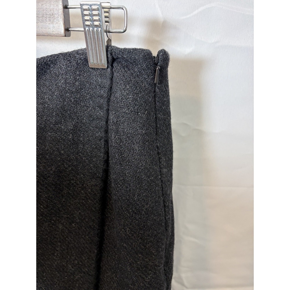 NWT Eddie Bauer Wrap Blanket Stitch Skirt Womens Sz 6 Charcoal Gray Side‎ Zip - Picture 5 of 8